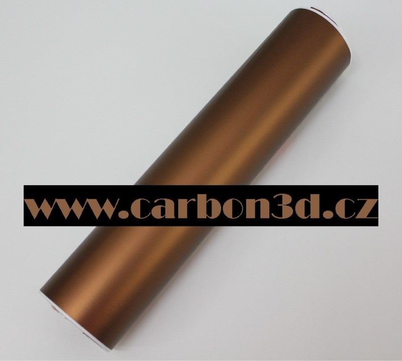 HNĚDÁ MATNÁ METALICKÁ 3D FOLIE - 152cm x 10m