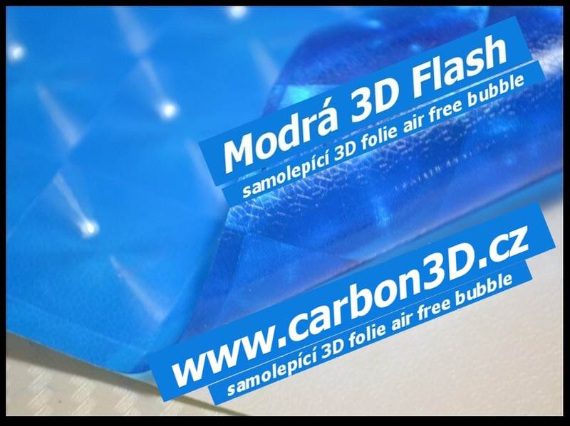 3D Flash vinyl folie s kánálky 152cm x 30m - Modrá