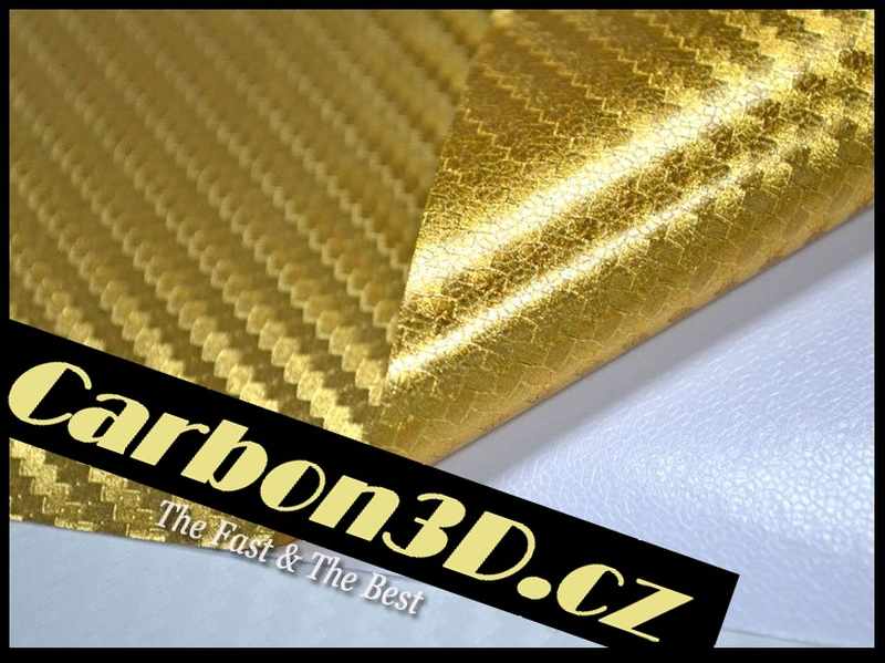 CHROM ZLATÁ KARBON 3D FOLIE - 152cm x 10m