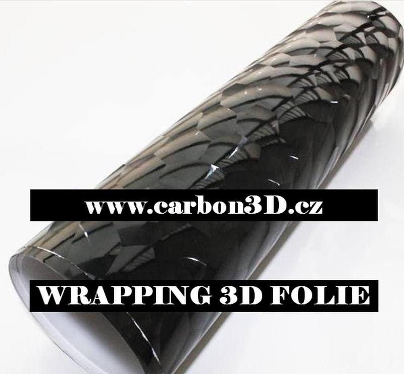 ČERNÉ VODNÍ KOSTKY 3D FOLIE 152cm x 15m