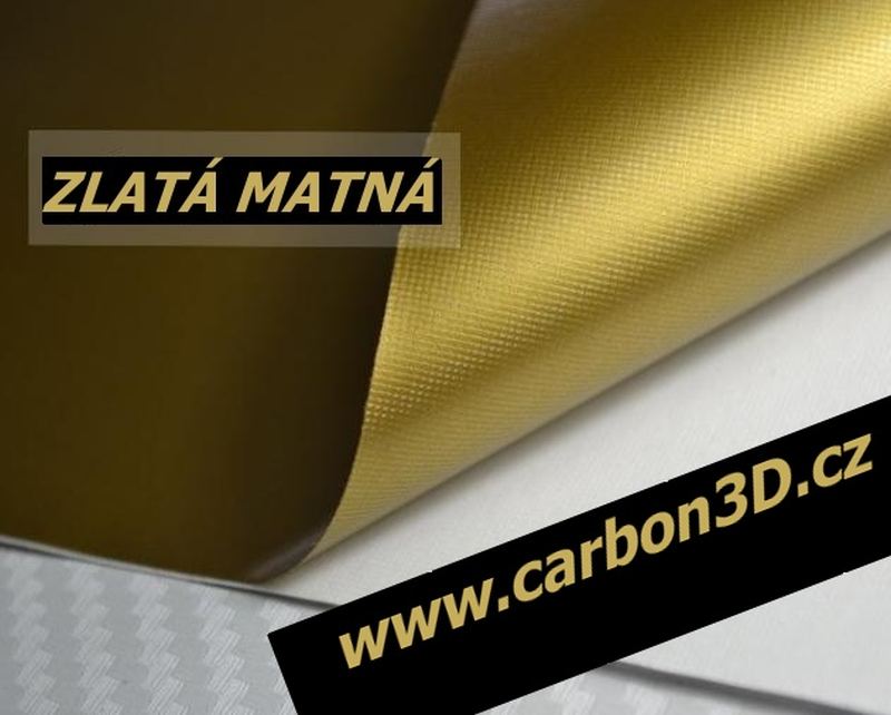 Zlatá matná folie - 152cm x 15m