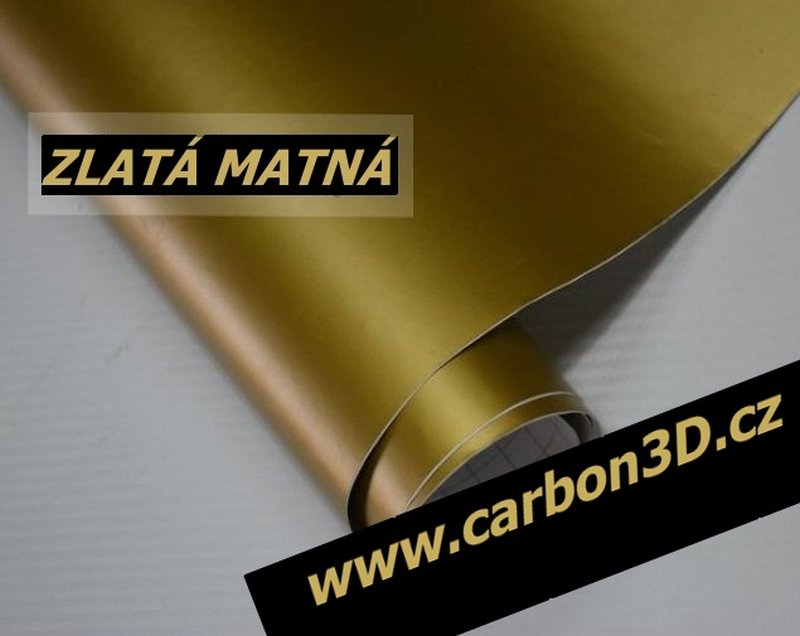 Zlatá matná folie - 152cm x 15m