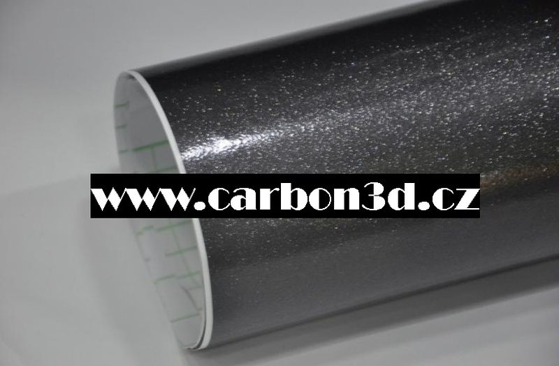 ČERNÁ LESKLÁ TŘPYTIVÁ 3D SAMOLEPÍCÍ FOLIE - 152cm x 20m