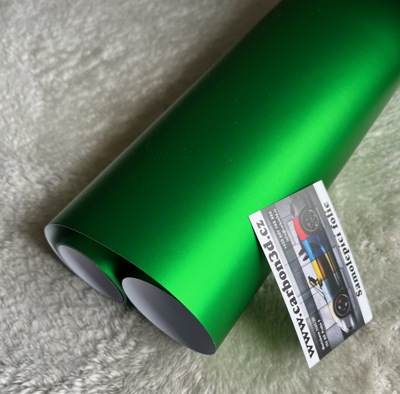ZELENÁ MATNÁ CHROM METALICKÁ 3D FOLIE - 152cm x 10m