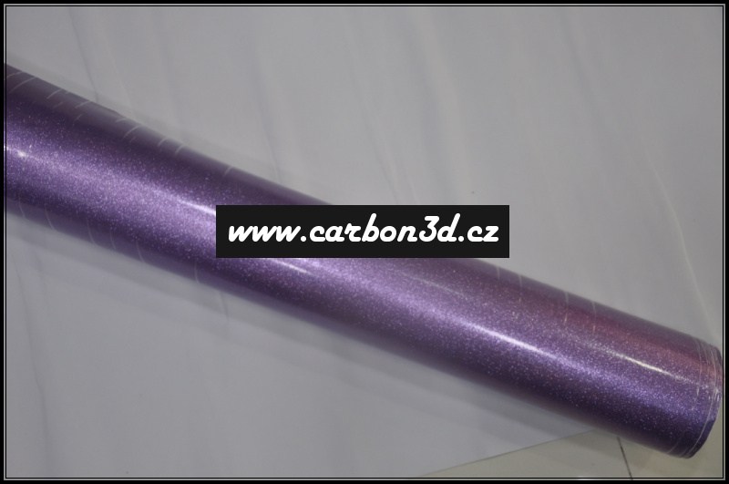 Purpurová lesklá folie se třpytkami - 152cm x 20m
