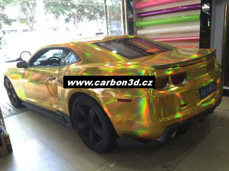 ZLATÁ DUHOVÁ CHROM 3D FOLIE - 149cm x 18m