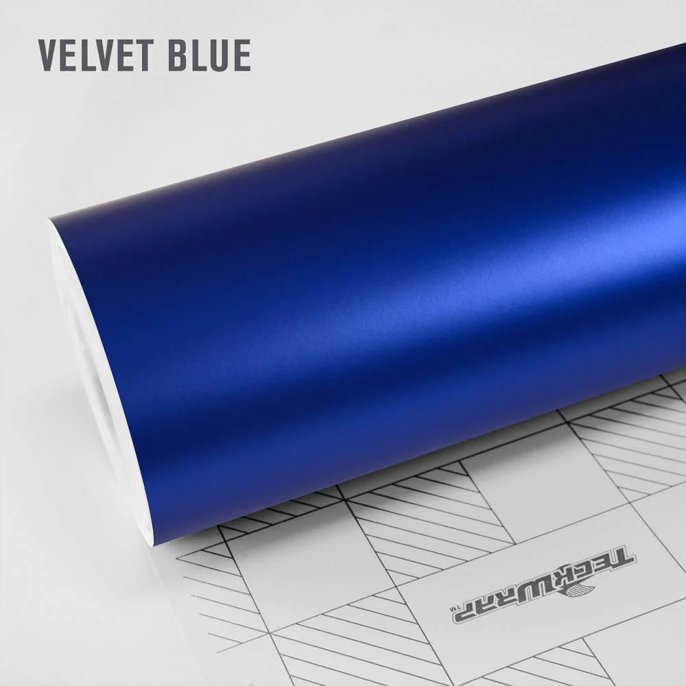 Satin Chrome Velvet Blue 1.52m x 18m
