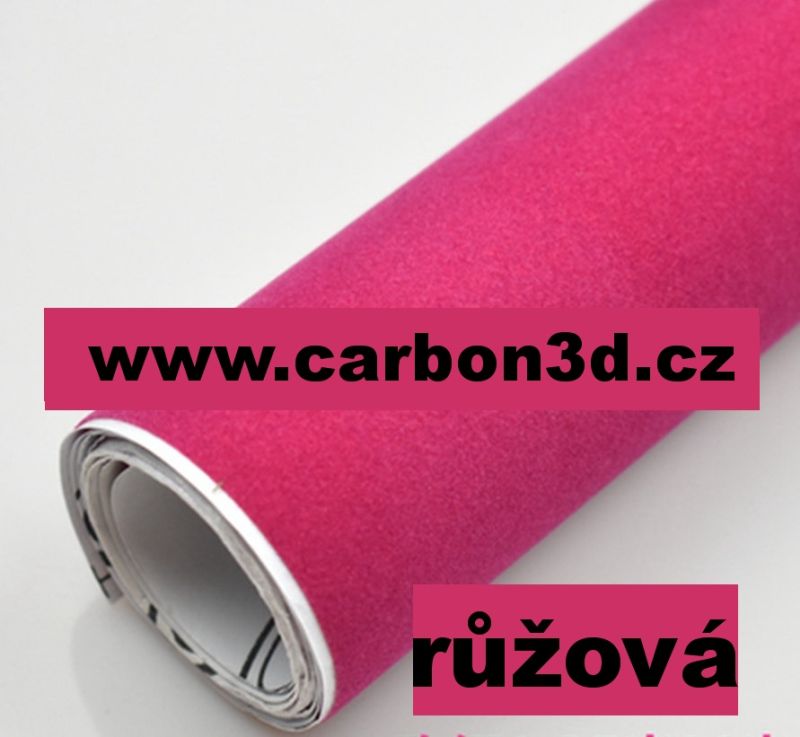 RŮŽOVÁ SEMIŠOVÁ SAMOLEPICÍ 3D FOLIE 135cm x 30cm