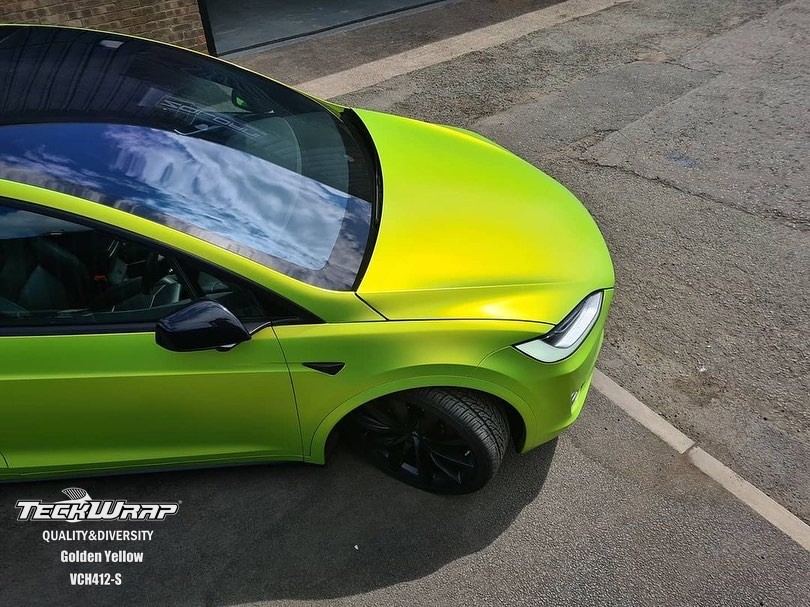 Teckwrap Satin Chrome Lemon Yellow 1.52m x 18m