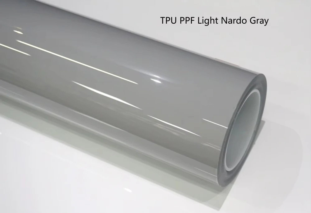 Light Nardo šedá lesklá samoopravná TPU PPF folie 1.52m x 15m