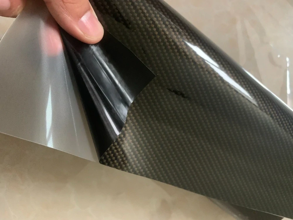 Lesklý HD Premium Ceramic Karbon Black/Gold 152cm x 2m