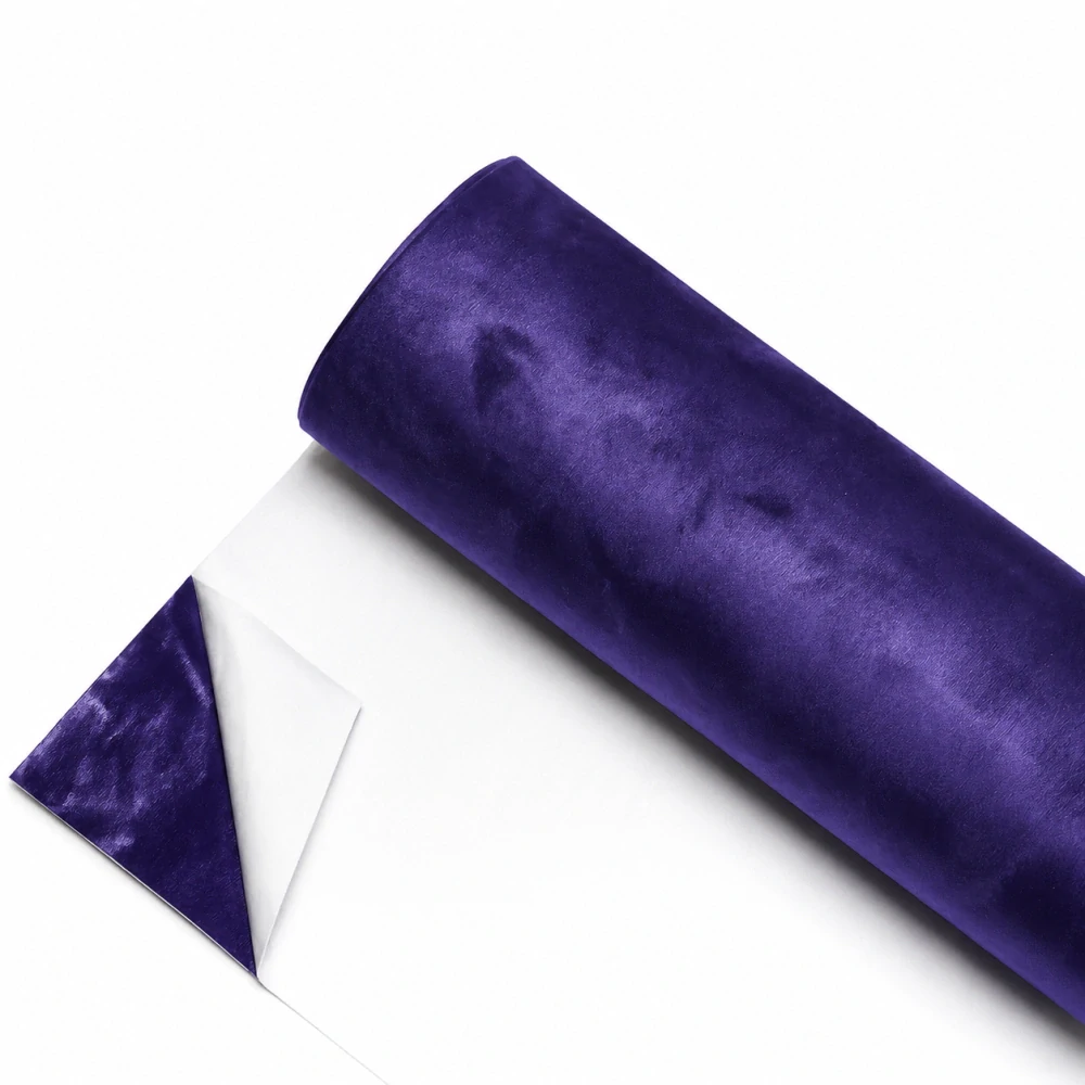 PURPLE SAMOLEPICÍ LÁTKA (IMITACE BROUŠENÉ KŮŽE ALCANTARA) 149cm x 3m