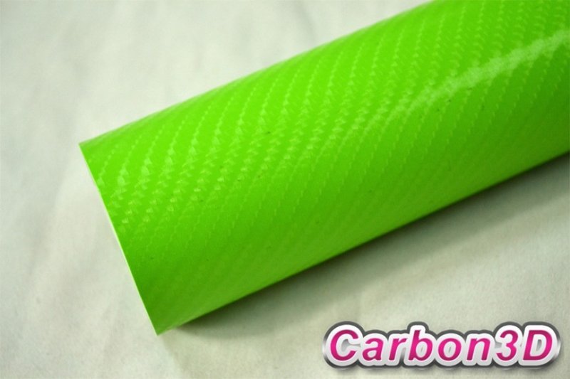 ZELENÁ 4D KARBON FOLIE S KANÁLKY V LEPIDLE 152cm x 15m