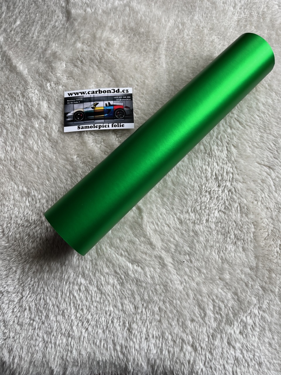 ZELENÁ MATNÁ CHROM METALICKÁ 3D FOLIE - 152cm x 10m