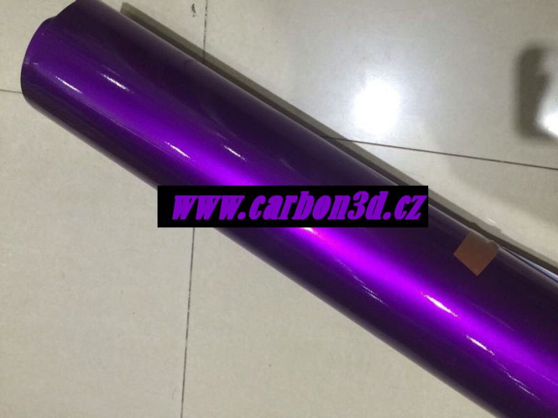 PURPUROVÁ LESKLÁ METALICKÁ FOLIE 152cm x 18m