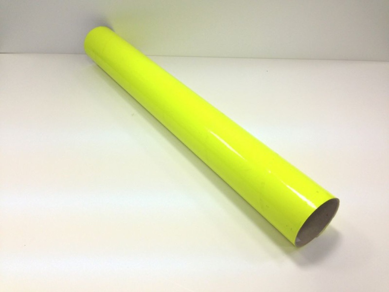 FLUORESCENTNÍ ŽLUTÁ FOLIE 50cm x 123cm