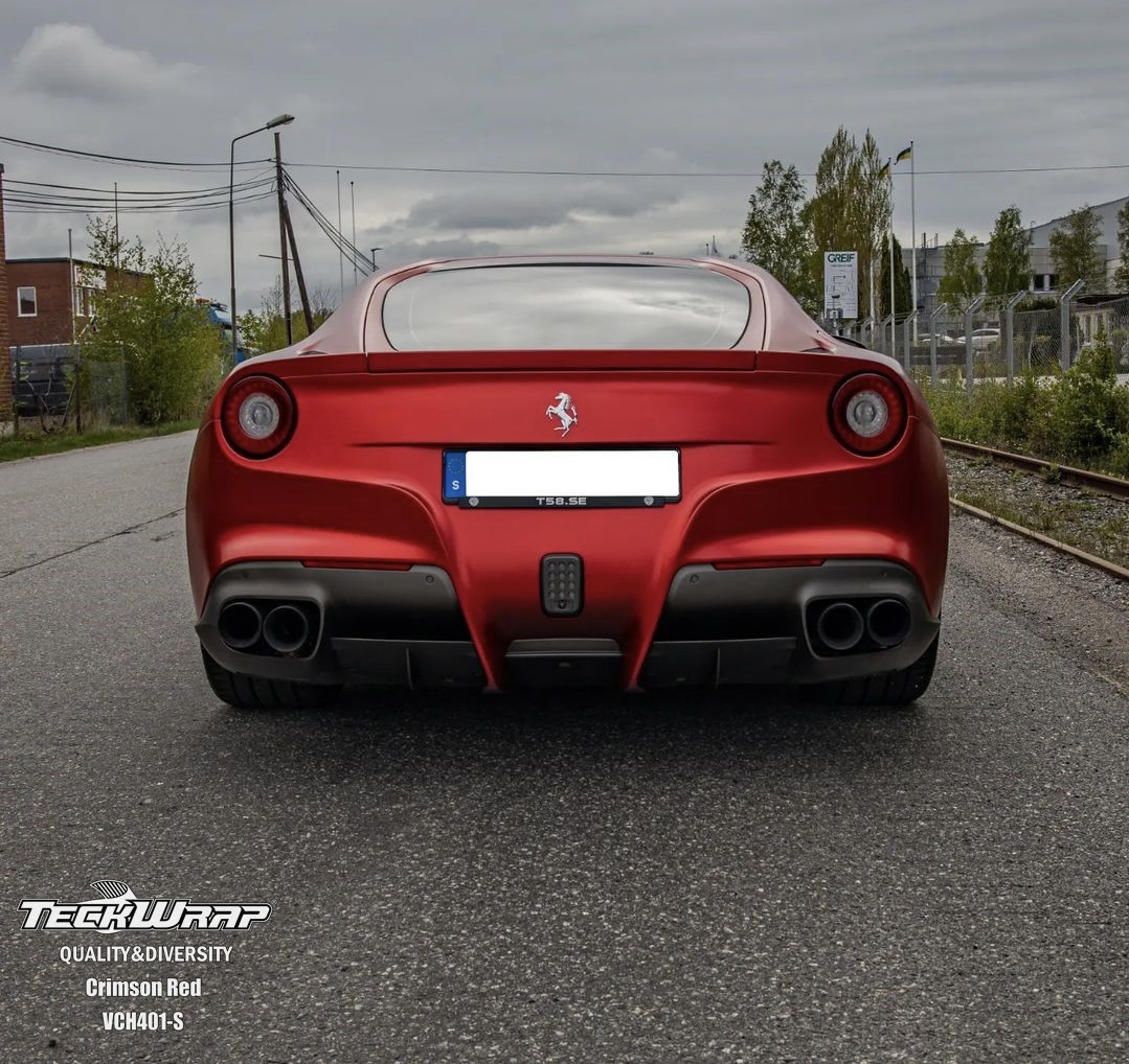 Satin Chrome Crimson Red 1.52m x 18m