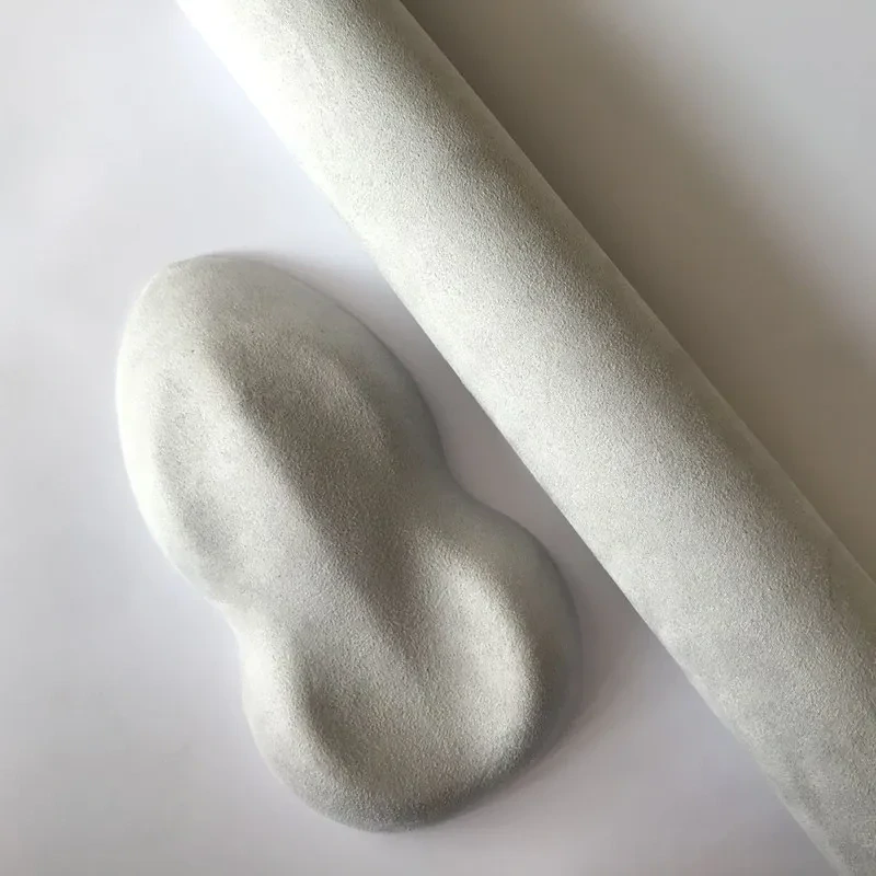 Bílá samolepicí látka (imitace Alcantary)