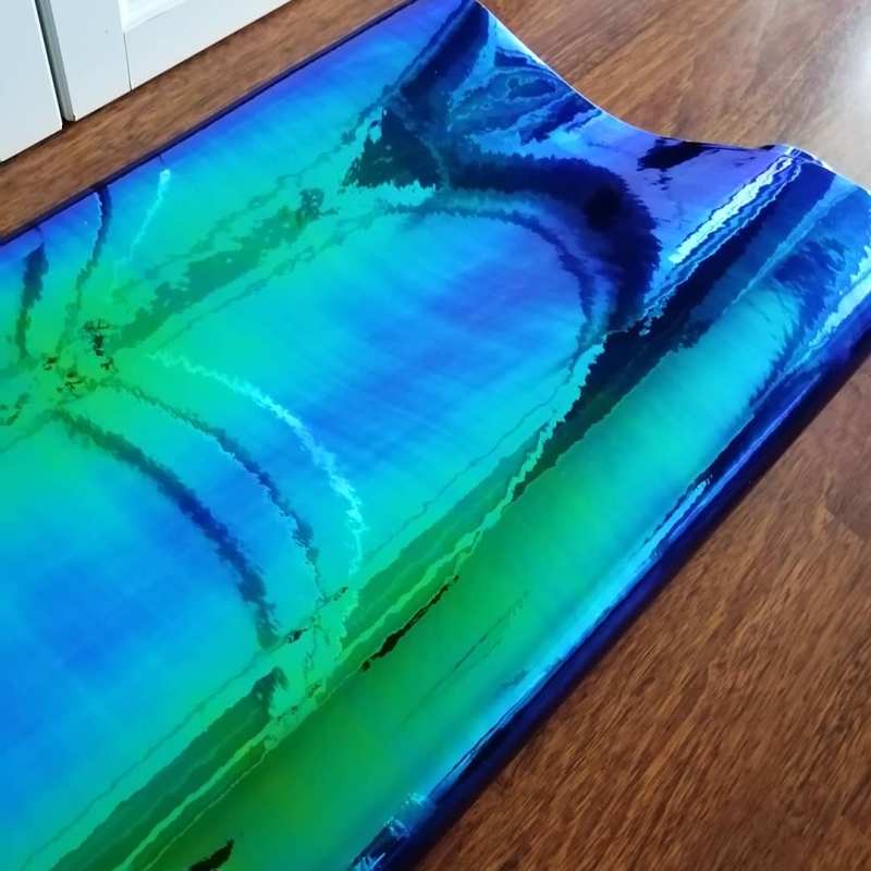 ZELENÁ / MODRÁ CHAMELEON CHROM FOLIE PREMIUM 135cm x 10m