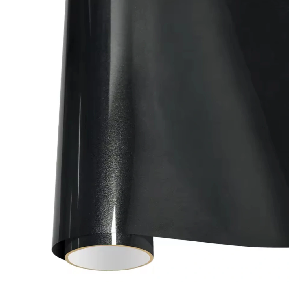 Černá lesklá metalická Premium PET 152cm x 18m