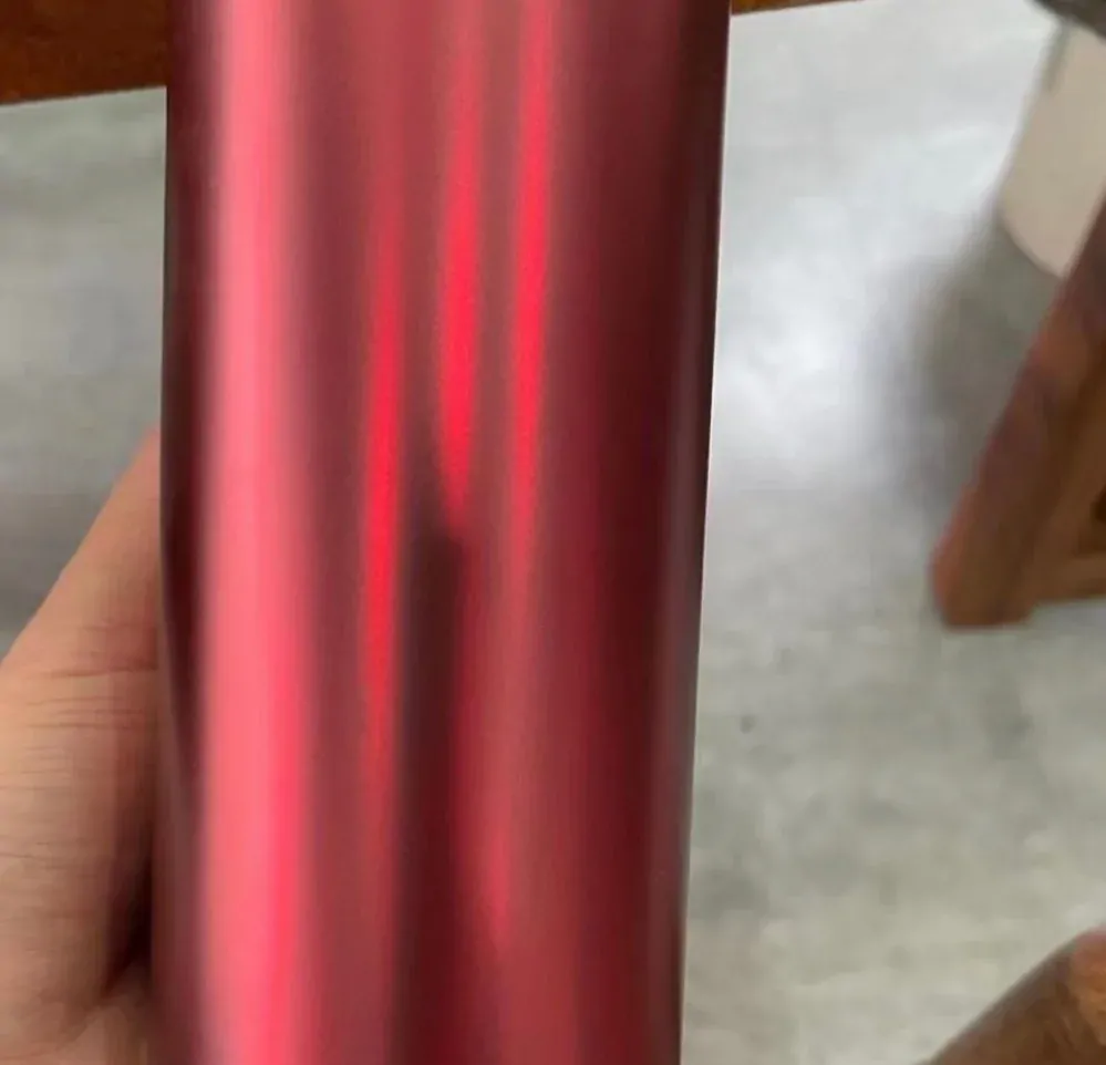 Satin Chrom Romantic Red 1.52m x 18m