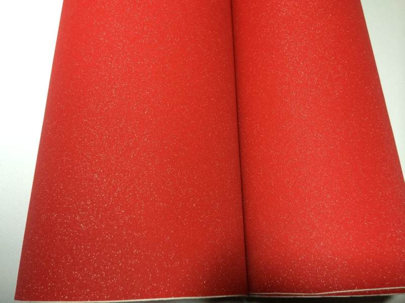 Červená matná folie se třpytkami 152cm x 30m
