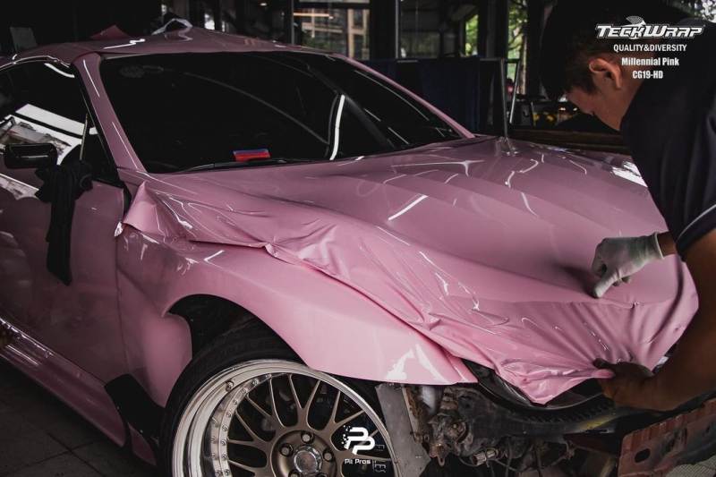 Super lesklá Teckwrap Millennial Pink 1.52m x 18m