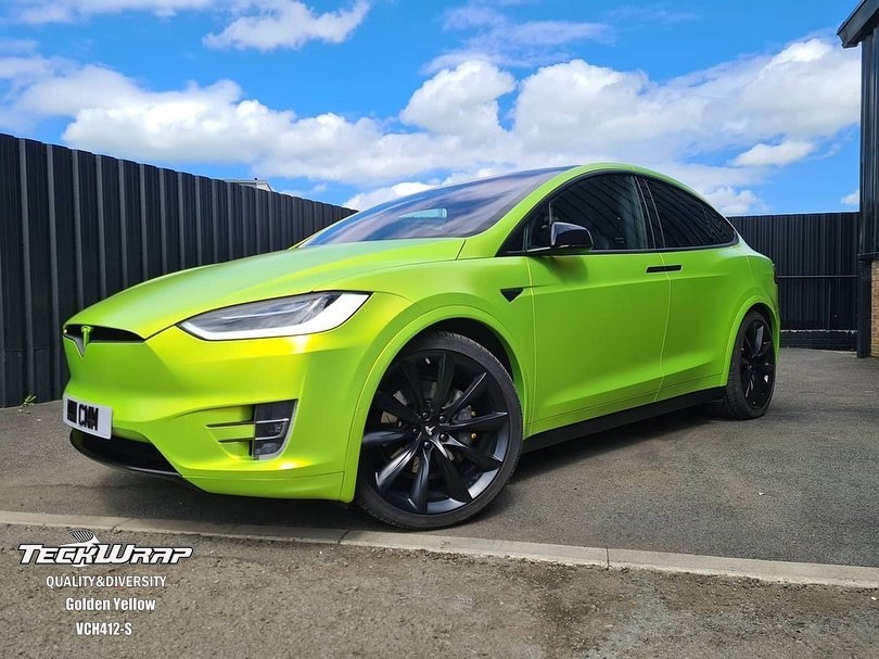 Teckwrap Satin Chrome Lemon Yellow 1.52m x 18m