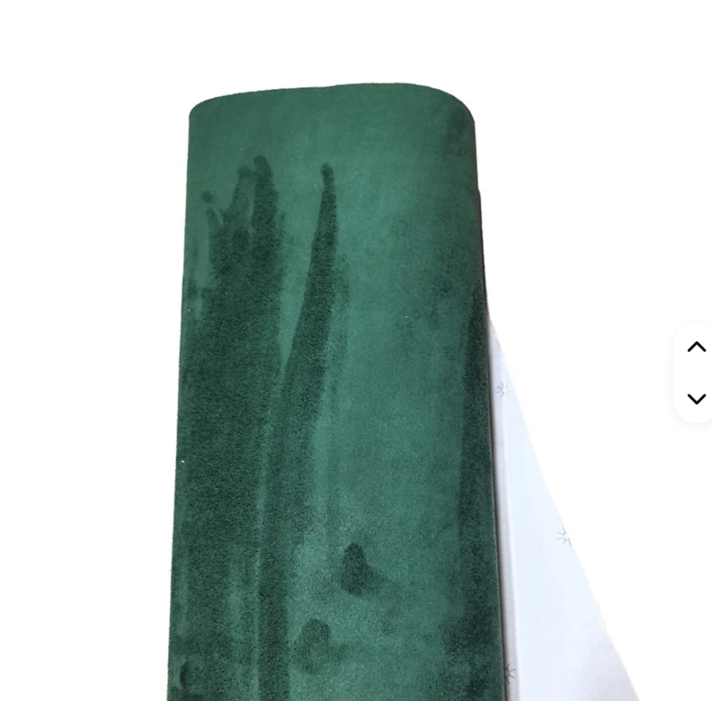 Tmavá zelená samolepicí látka (imitace Alcantary) 149cm x 3m