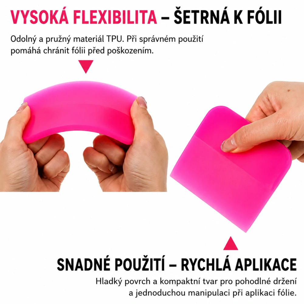 TPU aplikační stěrky na PPF fólie – sada 3 ks