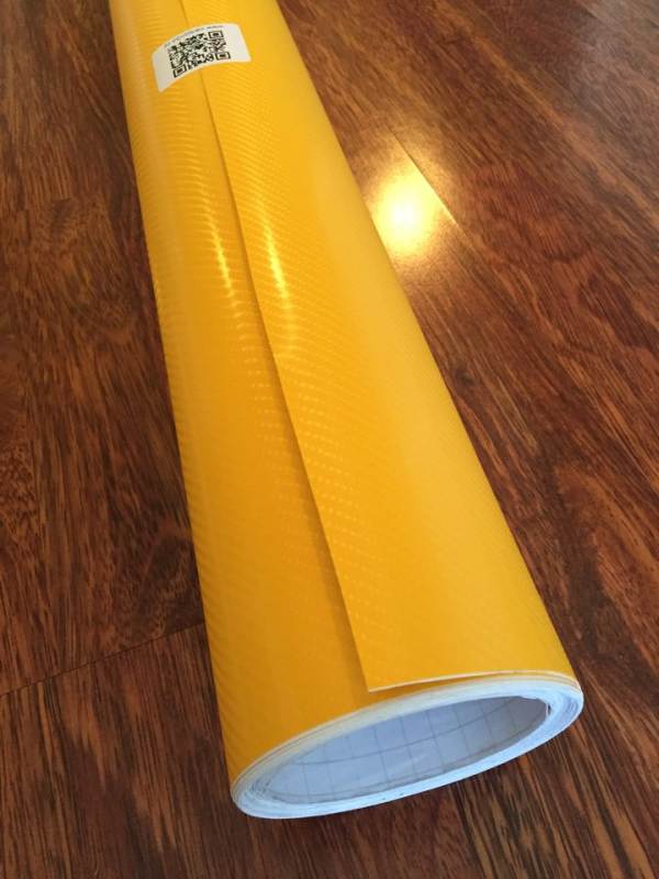 ŽLUTÁ 4D CARBON KARBON FOLIE 152cm x 10m