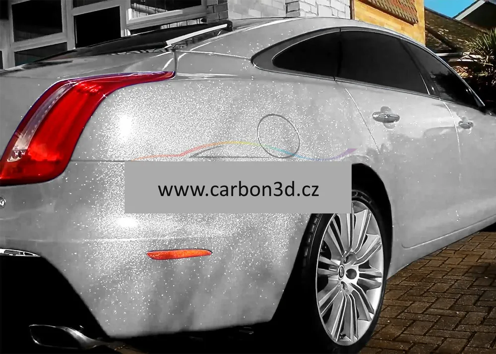 Lesklá diamant stříbrná ultra třpytivá folie 1.52m x 18m