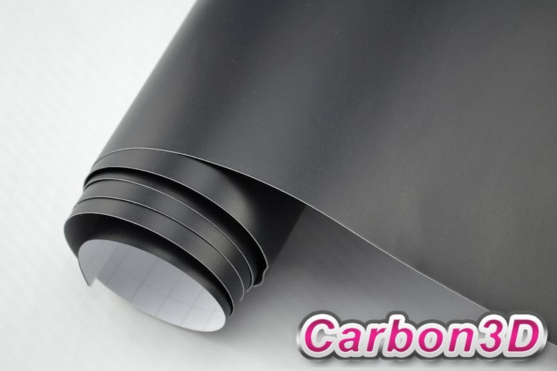 ČERNÁ MATNÁ 3D FOLIE S KANÁLKY V LEPIDLE 152cm x 5m