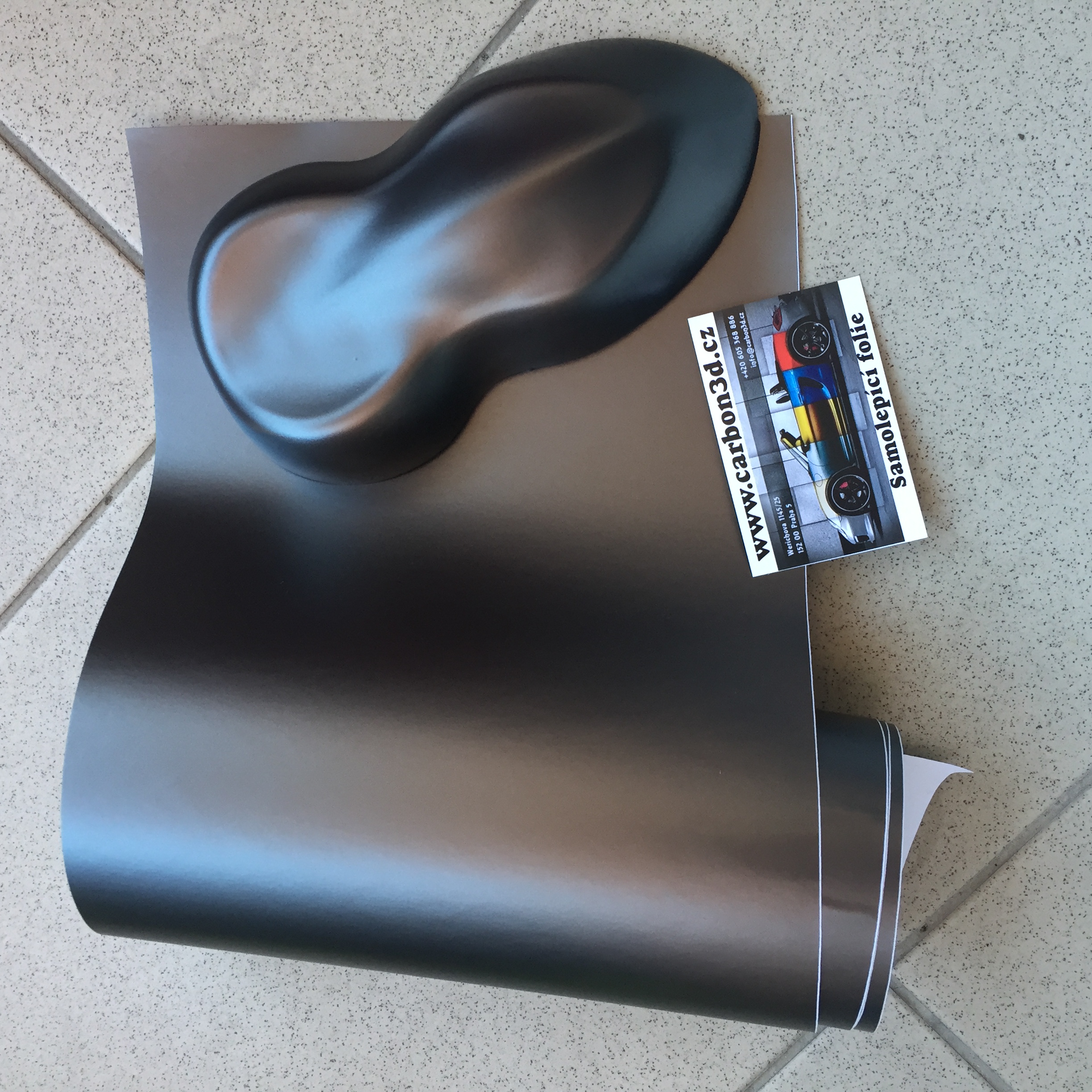 ŠEDÁ ANTRACIT MATNÁ CHROM METALICKÁ 3D FOLIE 152cm x 30cm