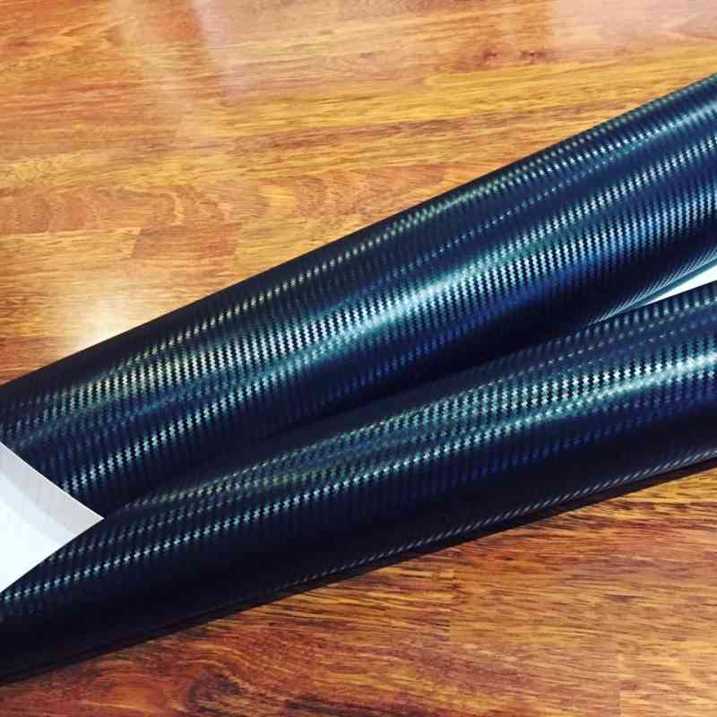 ČERNÁ 3D KARBON CARBON FOLIE S KANÁLKY V LEPIDLE 152cm x 20m