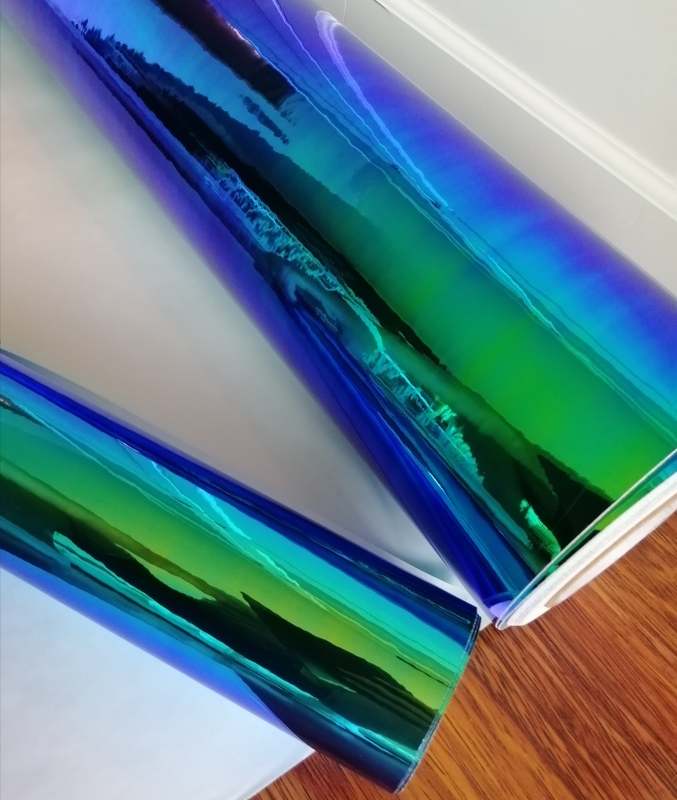 ZELENÁ / MODRÁ CHAMELEON CHROM FOLIE PREMIUM 135cm x 3m