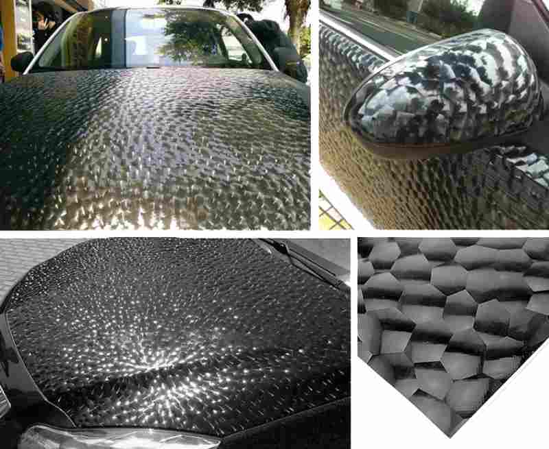 ČERNÉ VODNÍ KOSTKY 3D FOLIE 152cm x 10m