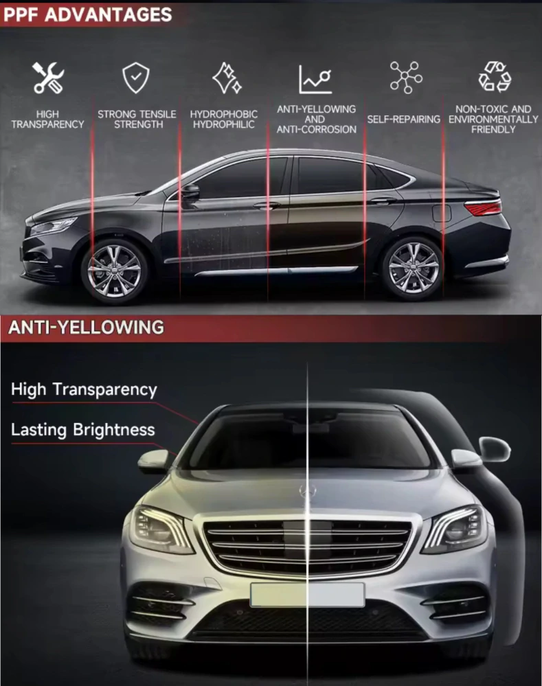 Samolepicí PPF fólie TPU 7,5 mil – Lesklá ochranná fólie na lak