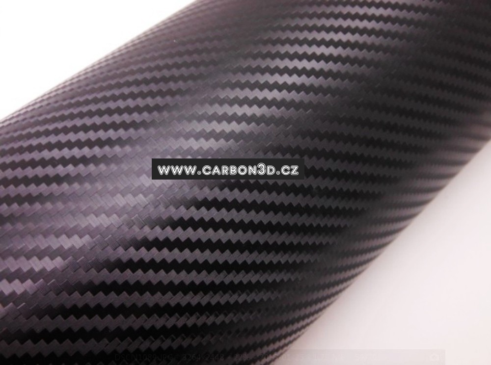 ČERNÁ 3D KARBON CARBON FOLIE S KANÁLKY V LEPIDLE 152cm x 1m