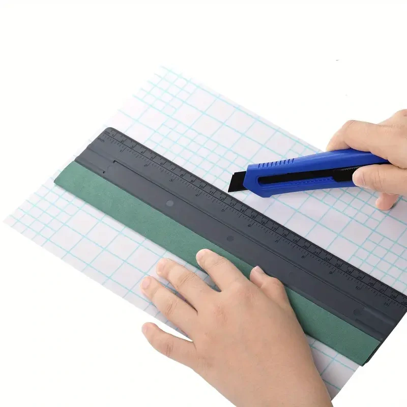 Stěrka dlouhá s filcem + pravítko 30cm