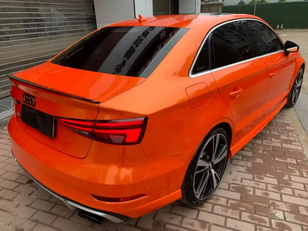 Oranžová lesklá metalická Racing Orange 152cm x 17m