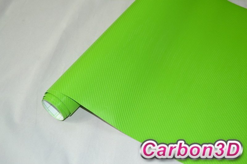 ZELENÁ 4D KARBON FOLIE S KANÁLKY V LEPIDLE152cm x 10m