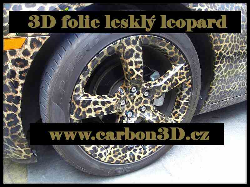 3D folie Lesklý leopard - 152cm x 15m