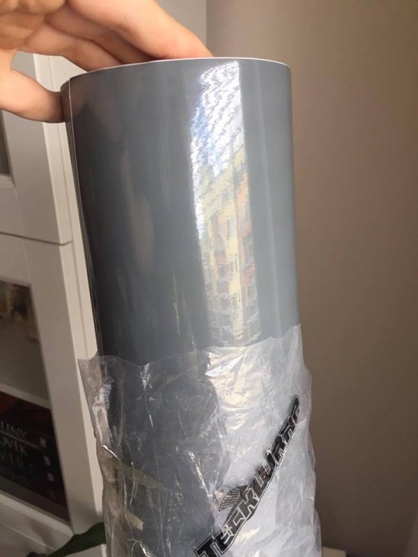 ŠEDÁ CEMENT EXTRA LESKLÁ 3D FOLIE 152cm x 5m