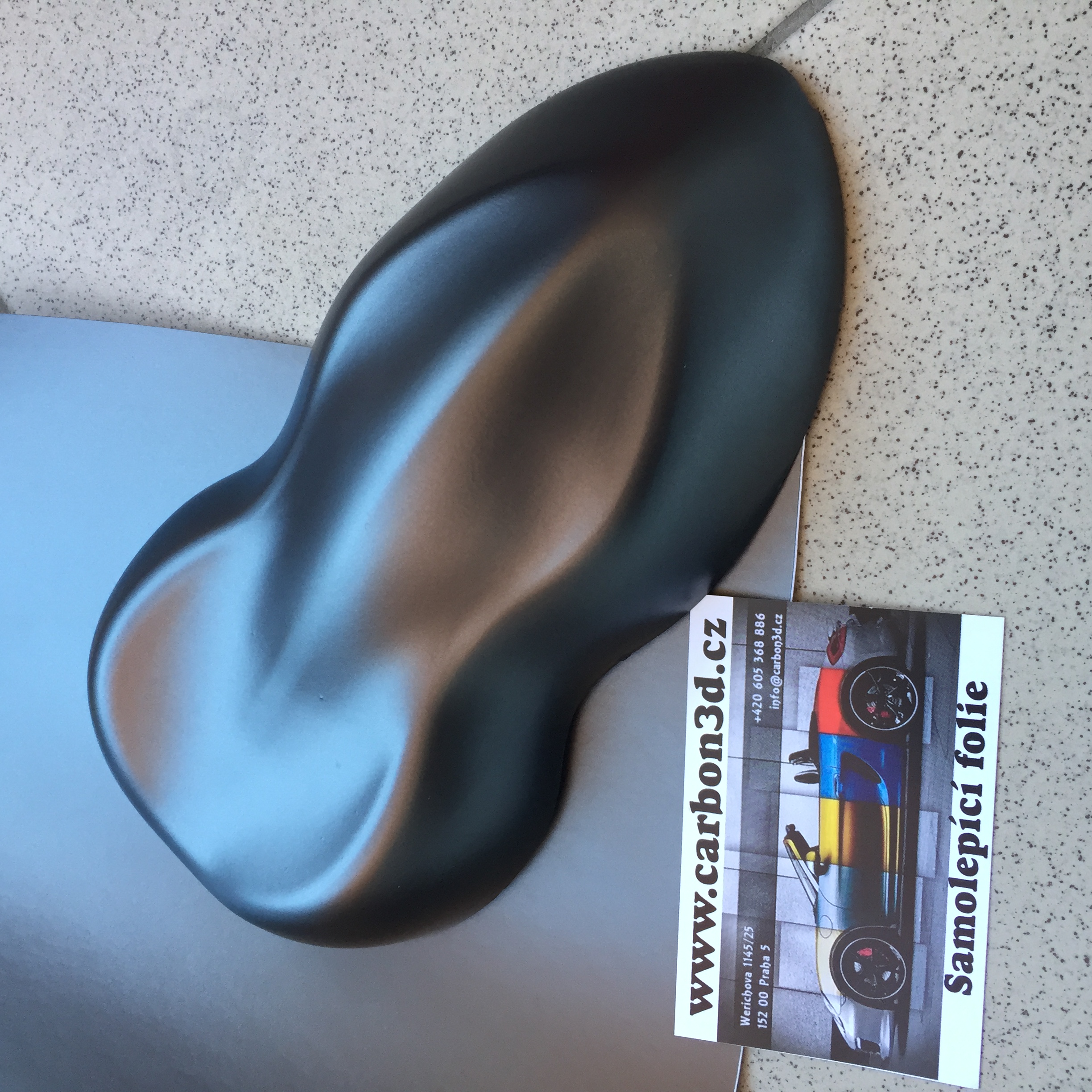 ŠEDÁ ANTRACIT MATNÁ CHROM METALICKÁ 3D FOLIE 152cm x 1m