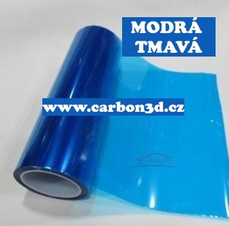 MODRÁ TMAVÁ FOLIE NA SVĚTLA 30cm x 1m