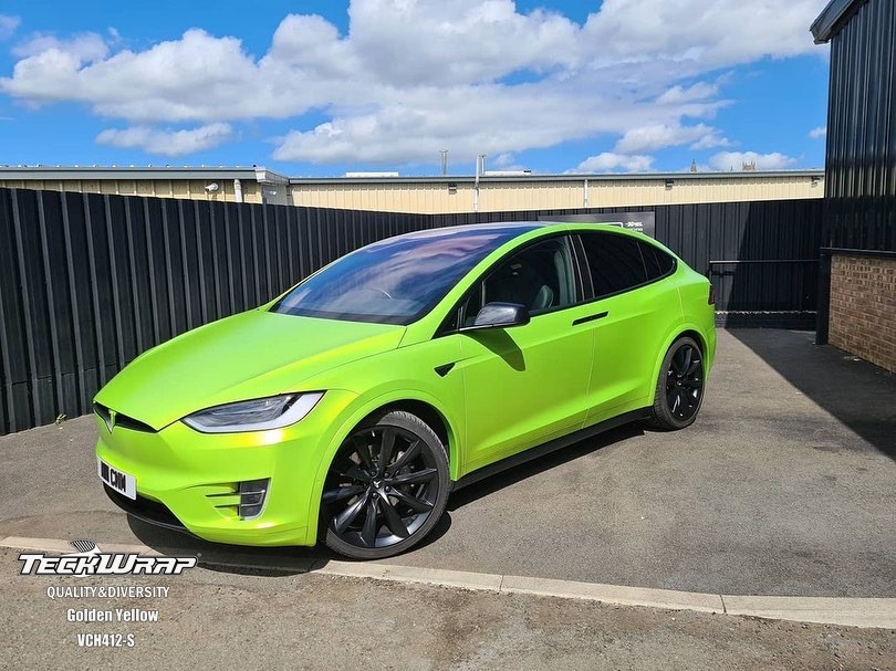 Teckwrap Satin Chrome Lemon Yellow 1.52m x 18m