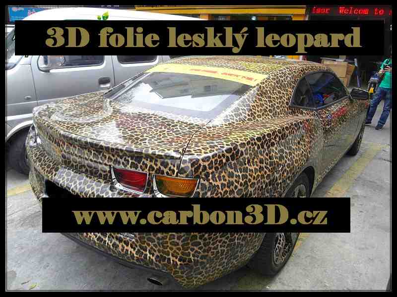 3D folie Lesklý leopard - 152cm x 15m