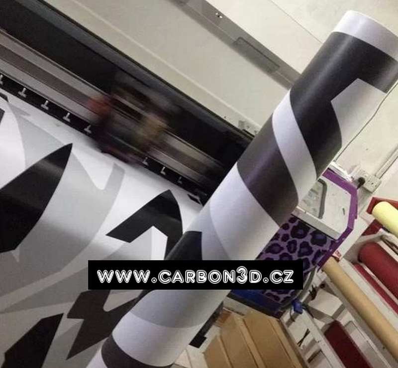 CAMO BÍLÁ/ČERNÁ/ŠEDÁ 3D FOLIE 152cm x 20m
