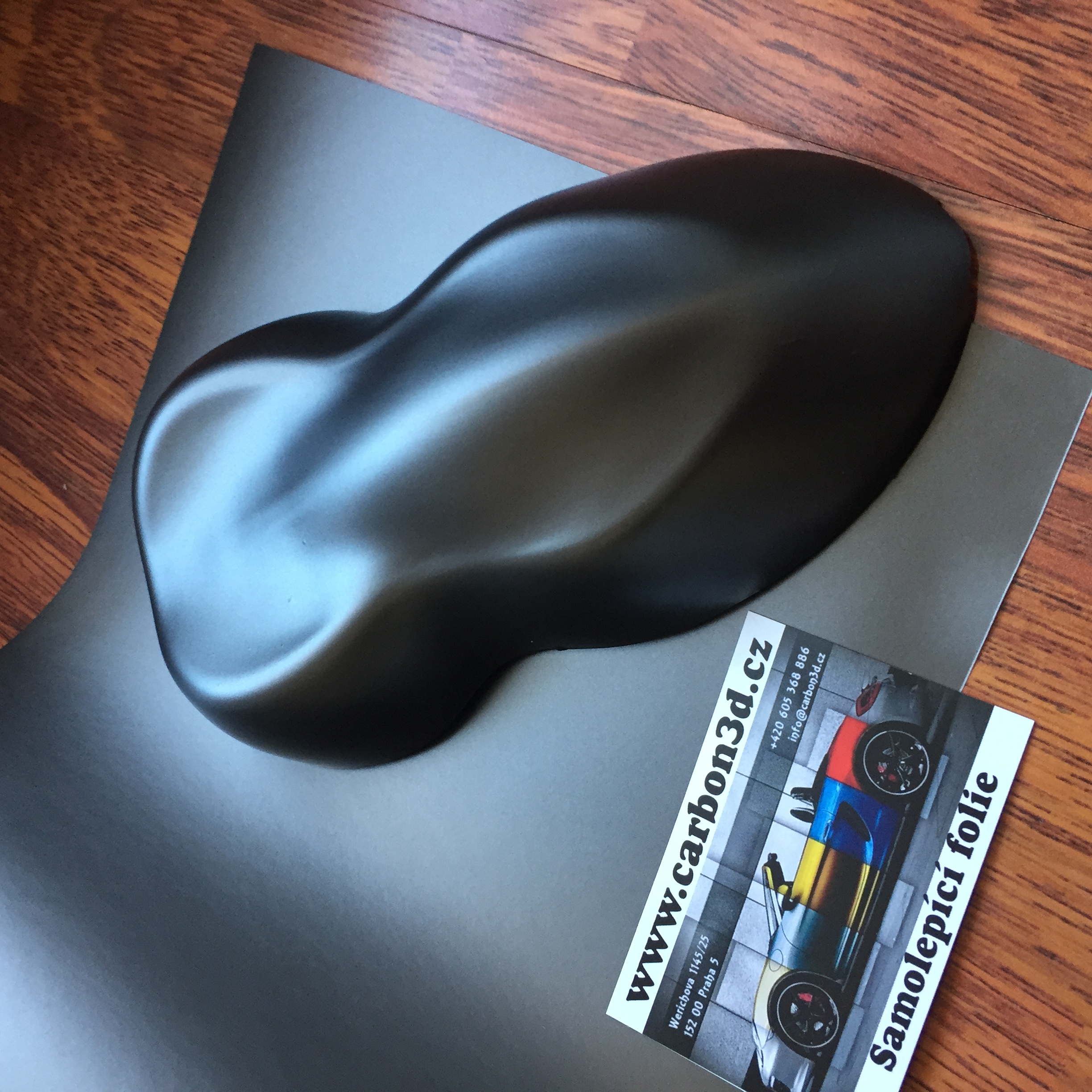 ŠEDÁ ANTRACIT MATNÁ CHROM METALICKÁ 3D FOLIE 152cm x 4m